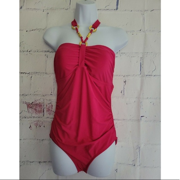 🌟5/$25!🌟 Merona One-Piece Swimsuit in Magenta - Picture 1 of 6